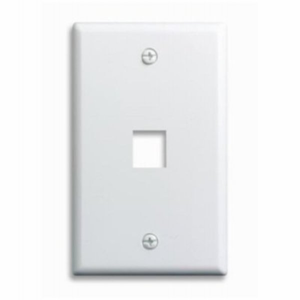 WHT 1G 1Port Wall Plate, Pass & Seymour, Mfr#: F3401WHV1